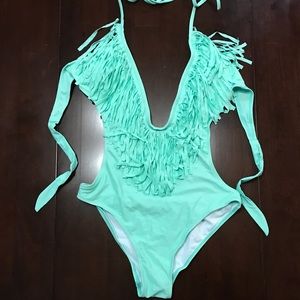 One Piece Fringe Bikini